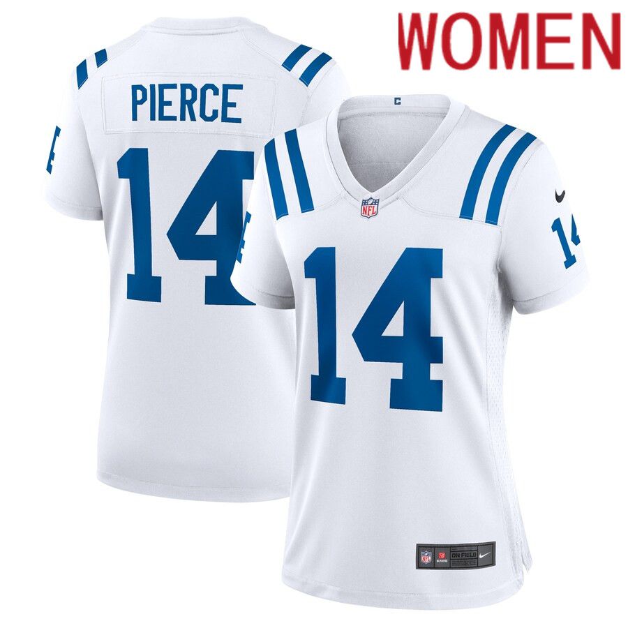 Women Indianapolis Colts #14 Alec Pierce Nike White Away Game Player NFL Jersey